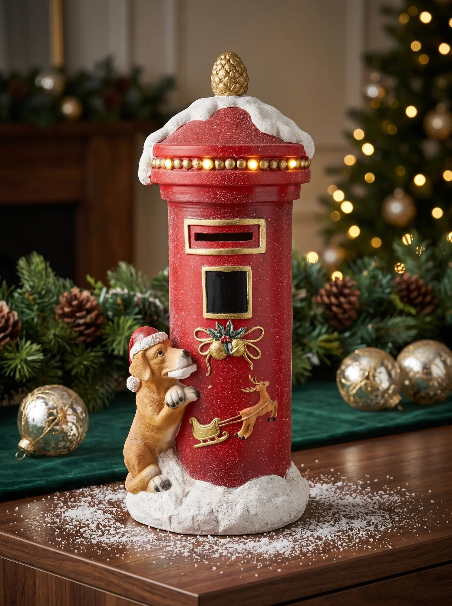 Dog Posting Letter Mailbox Ornament