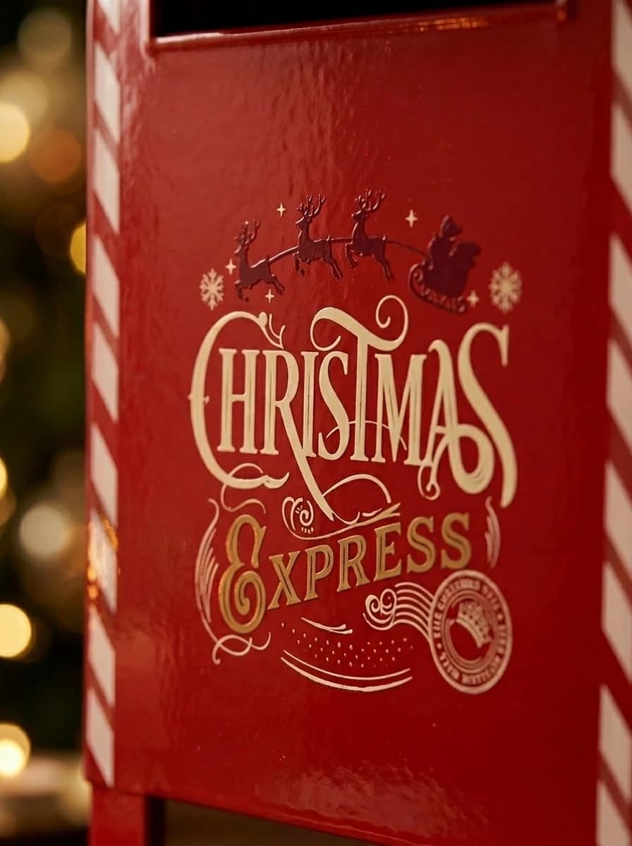 Red Christmas Postbox