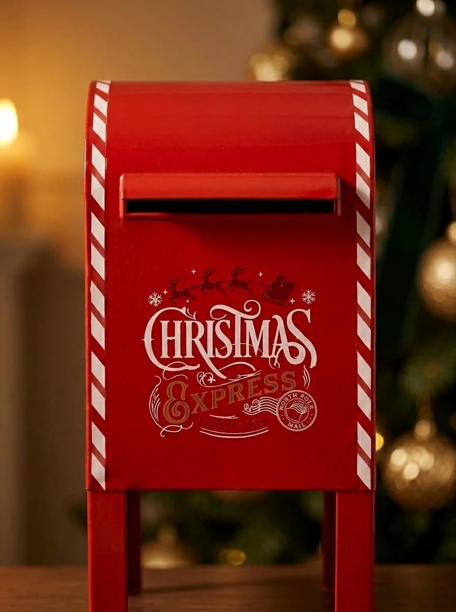 Red Christmas Postbox thumbnail 2