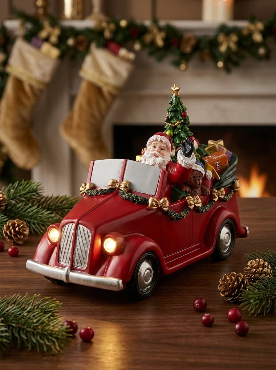 Santa's Vintage Christmas Car