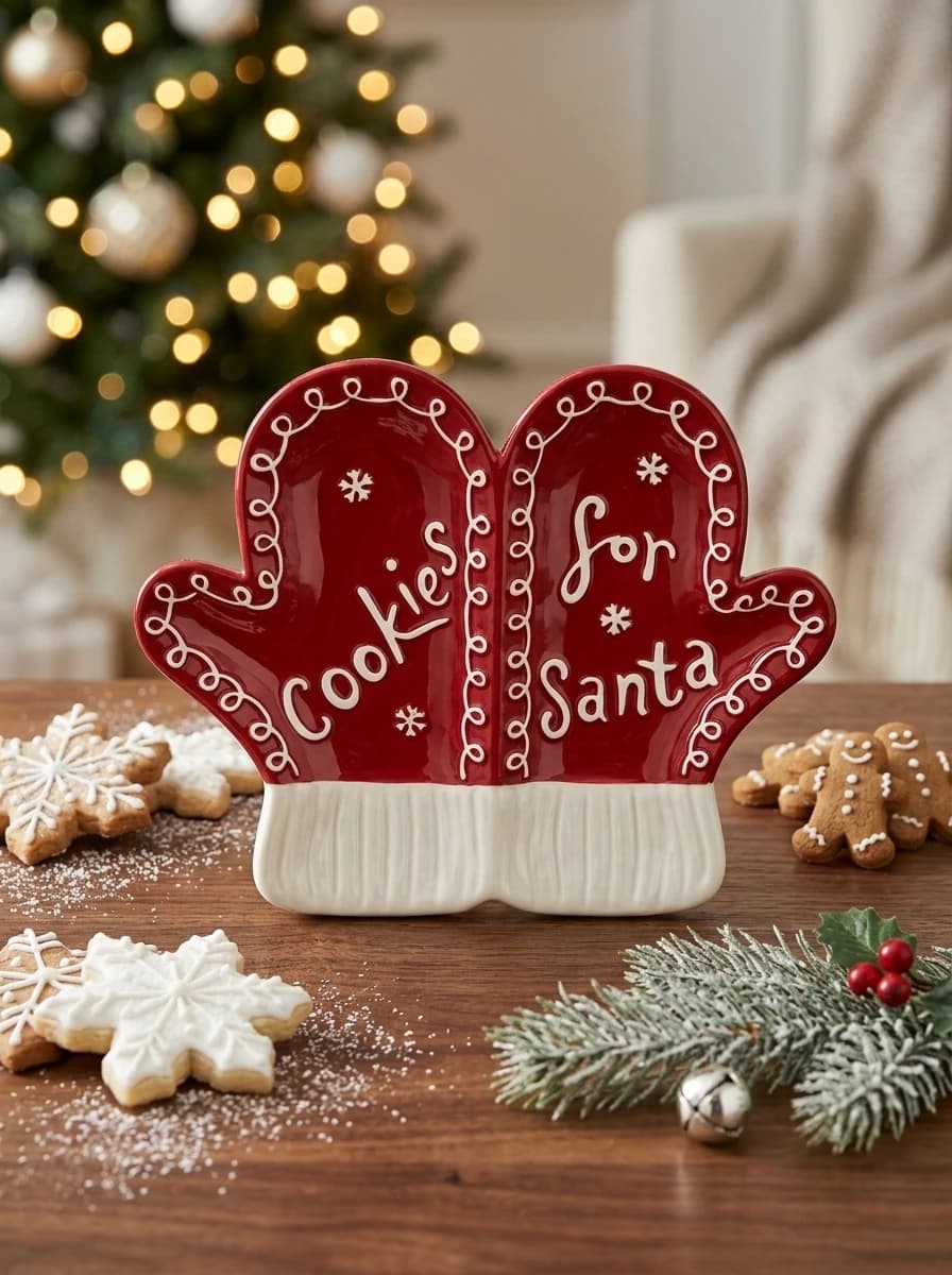 Cookies for Santa Glove Plate