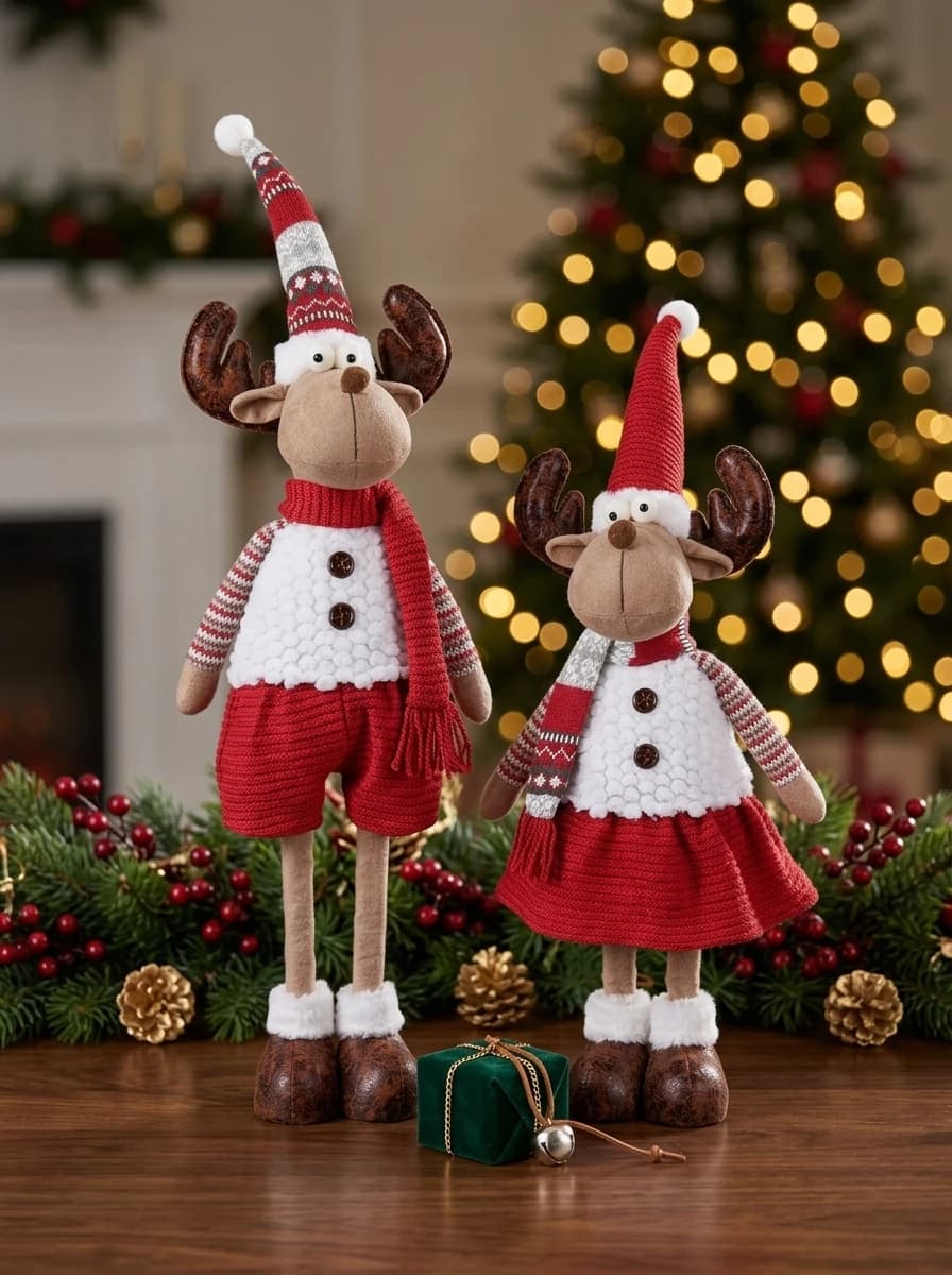 Plush Moose Pair, 85cm