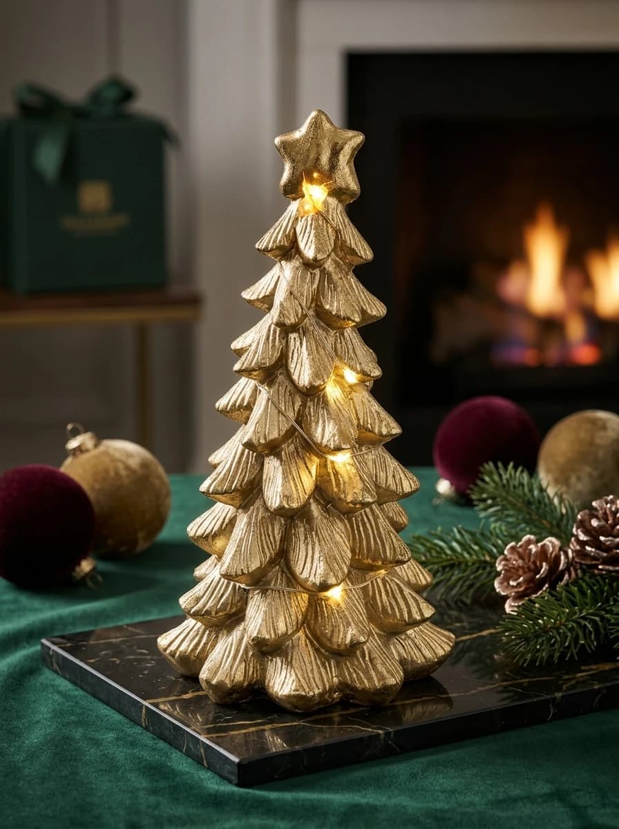 Gold LED Christmas Tree thumbnail 2