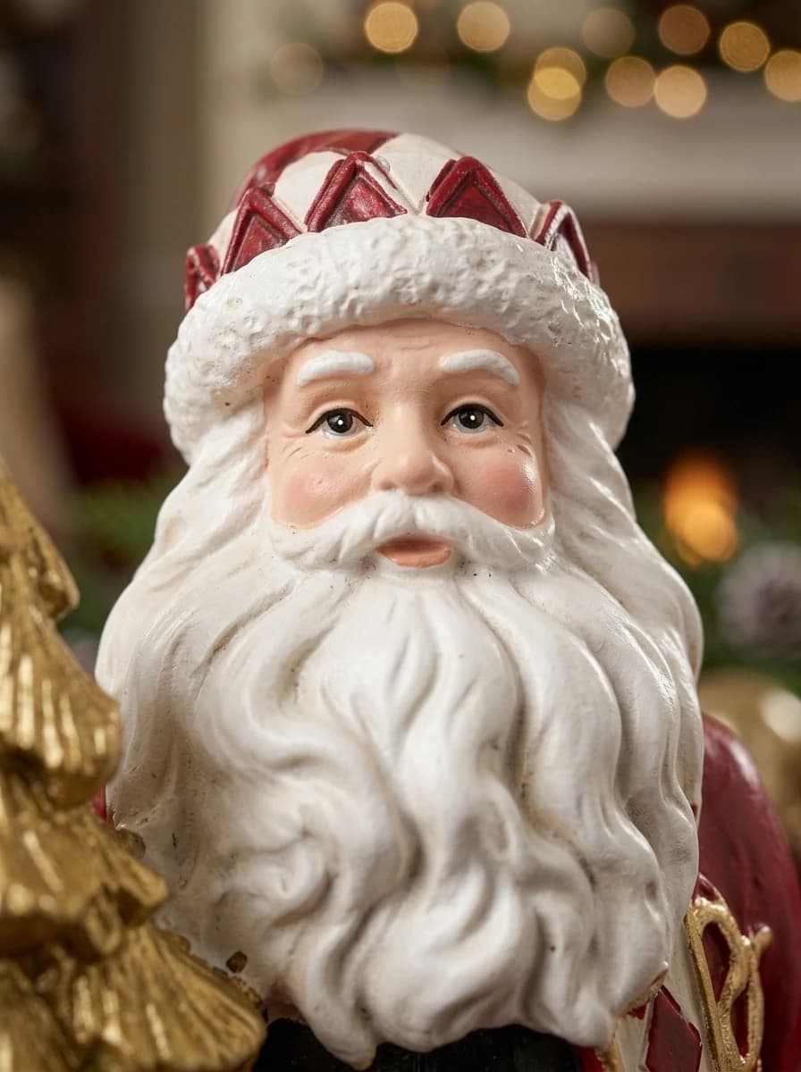Santa with Christmas Tree Figurine thumbnail 4