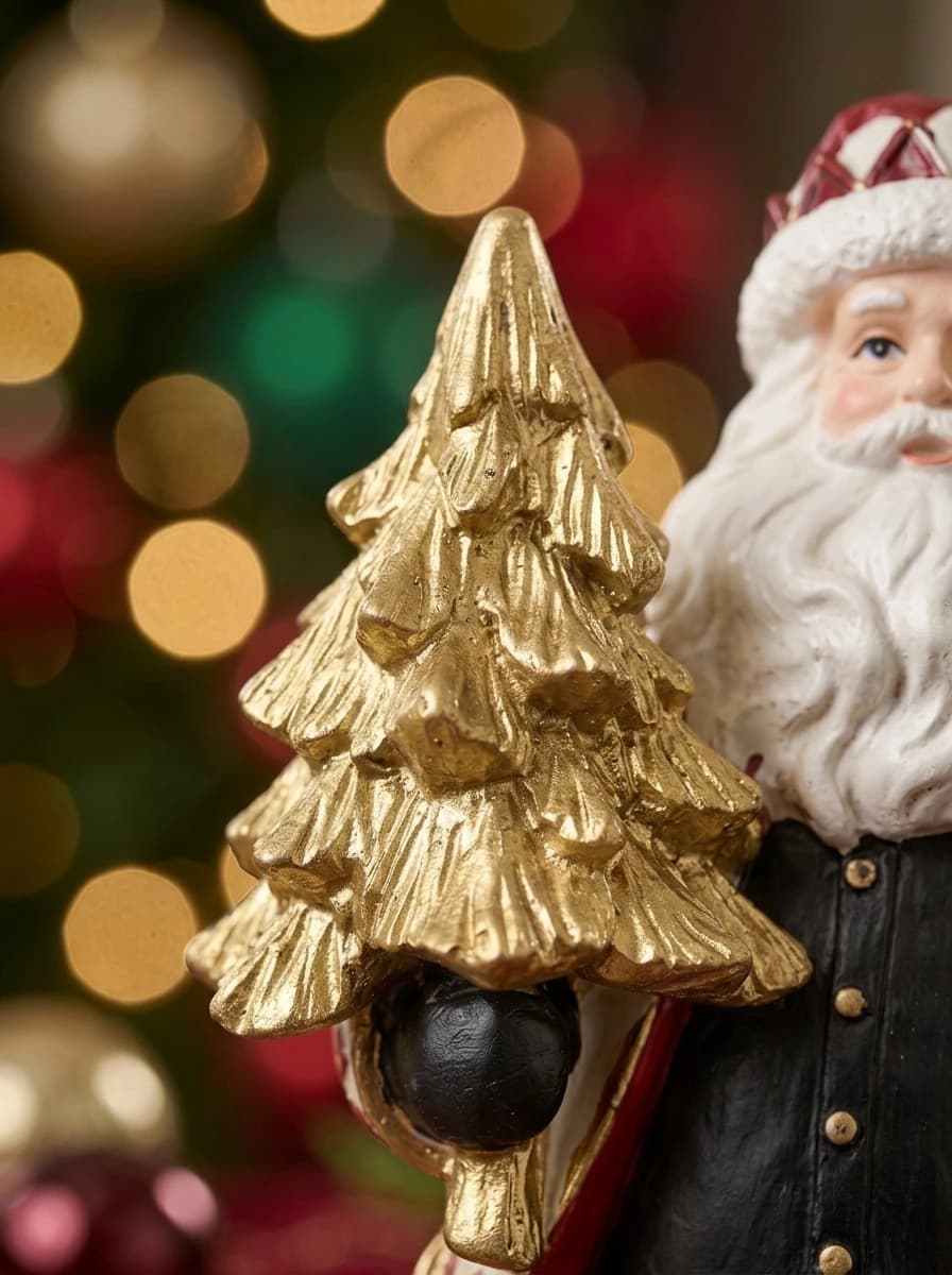 Santa with Christmas Tree Figurine thumbnail 8