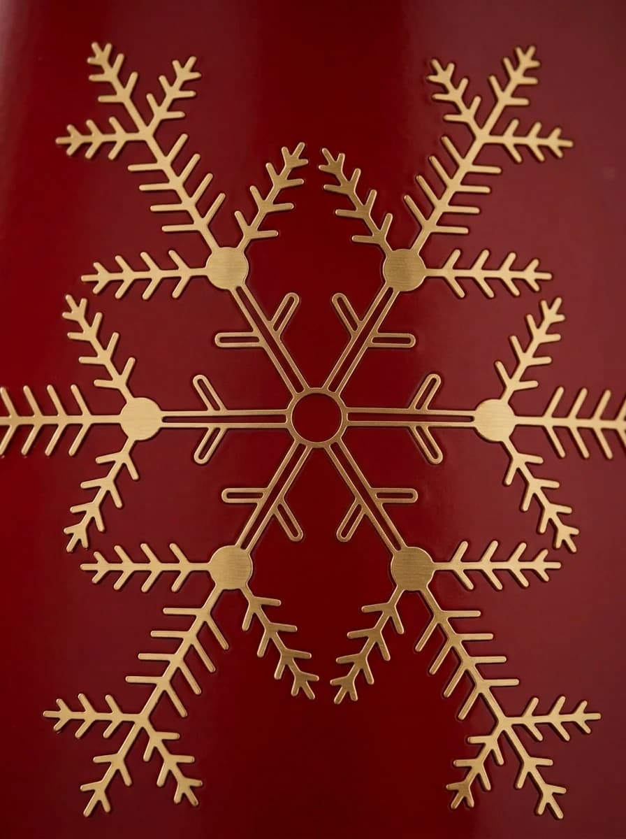 Red Snowflake Christmas Lampshade thumbnail 4