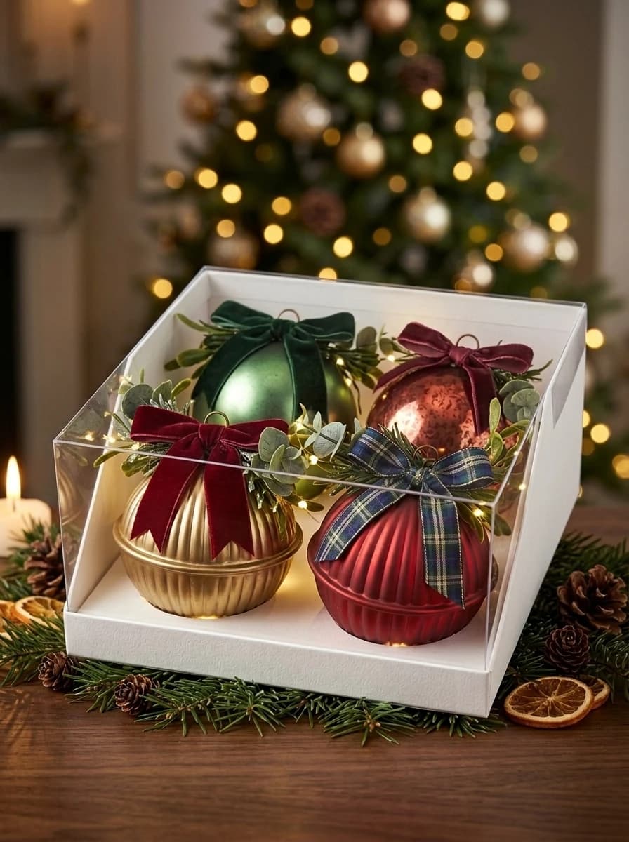 Red Christmas Bell Set