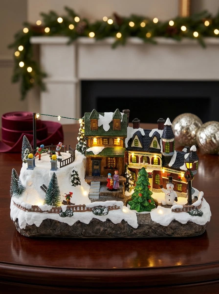 Animated LED Village Street Scene