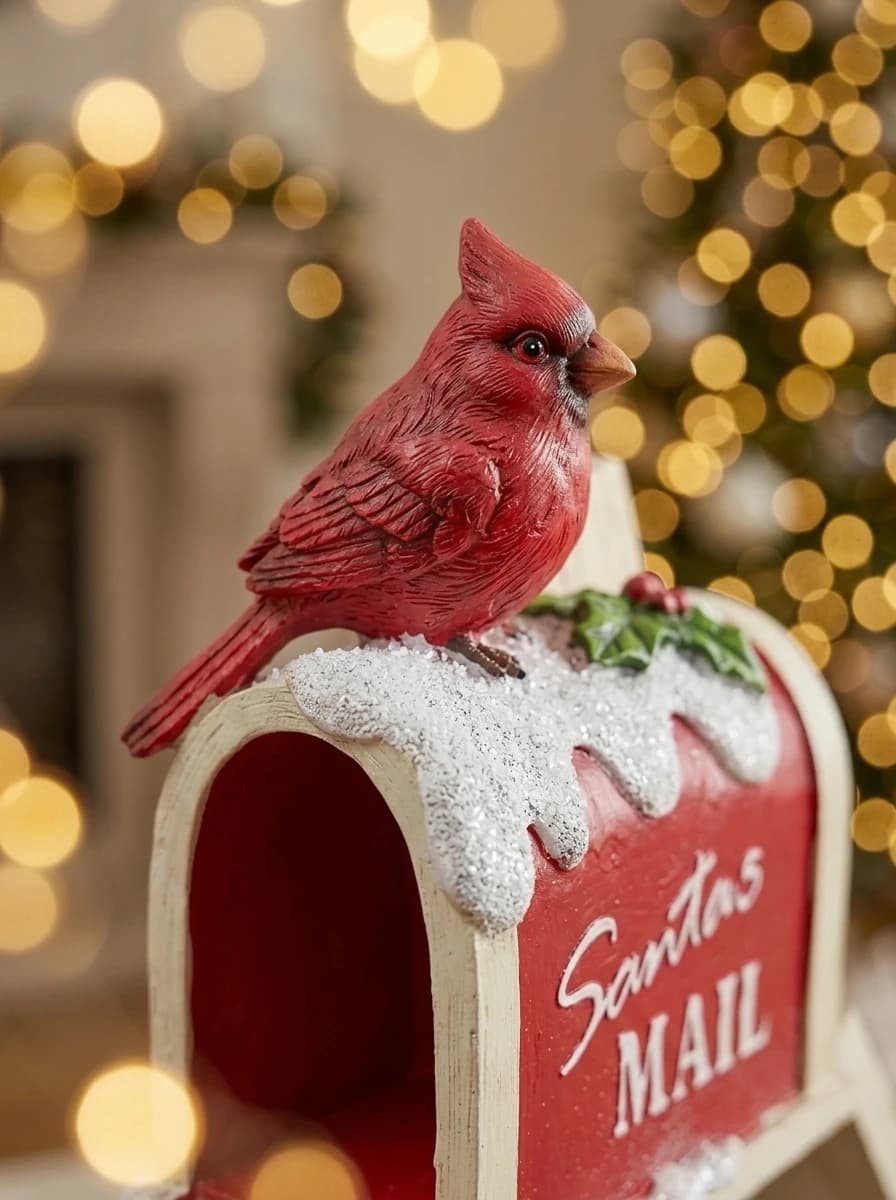 Santa's Mailbox with Cardinals