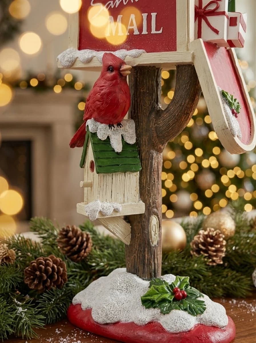 Santa's Mailbox with Cardinals thumbnail 2