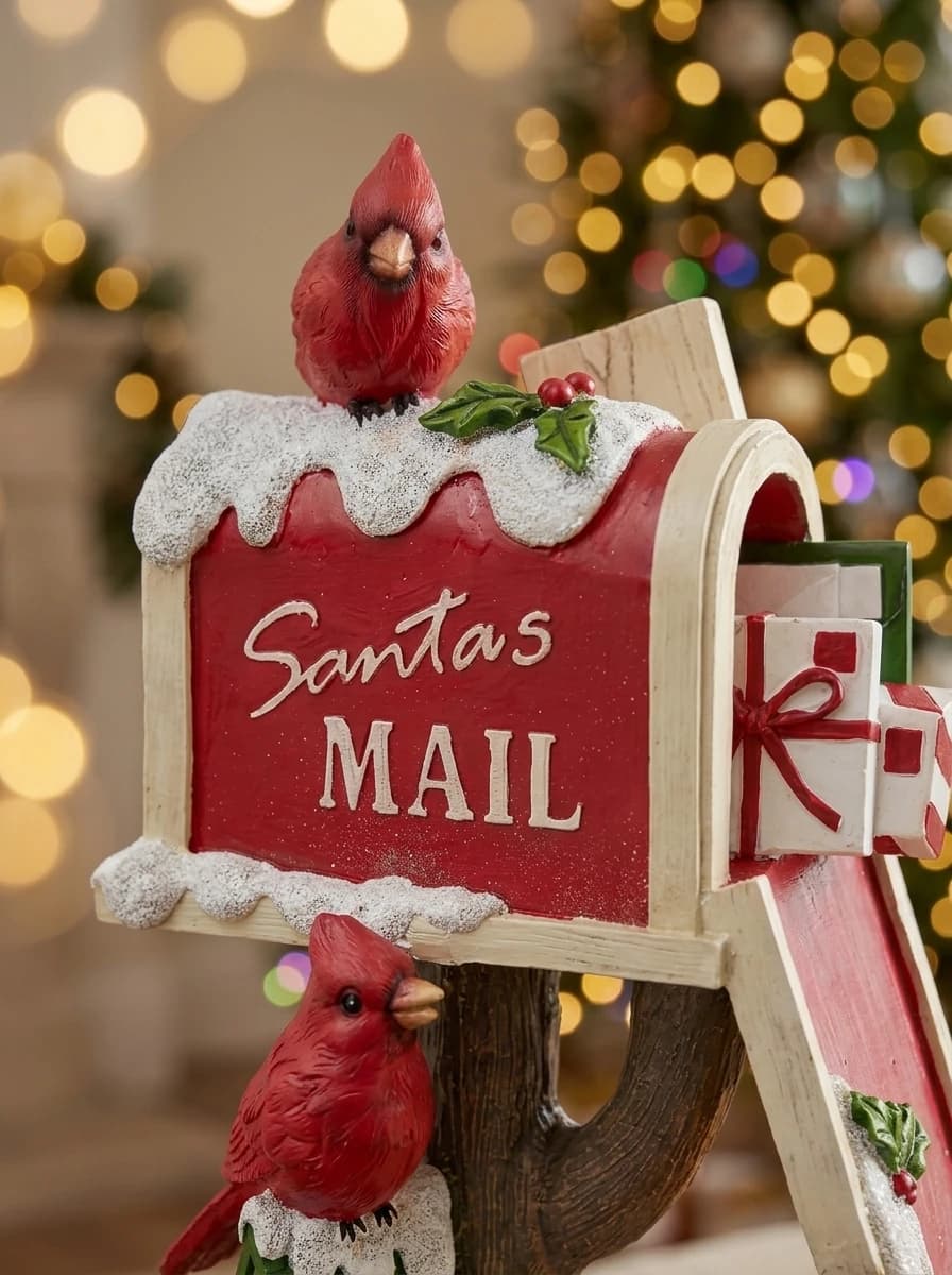 Santa's Mailbox with Cardinals thumbnail 4