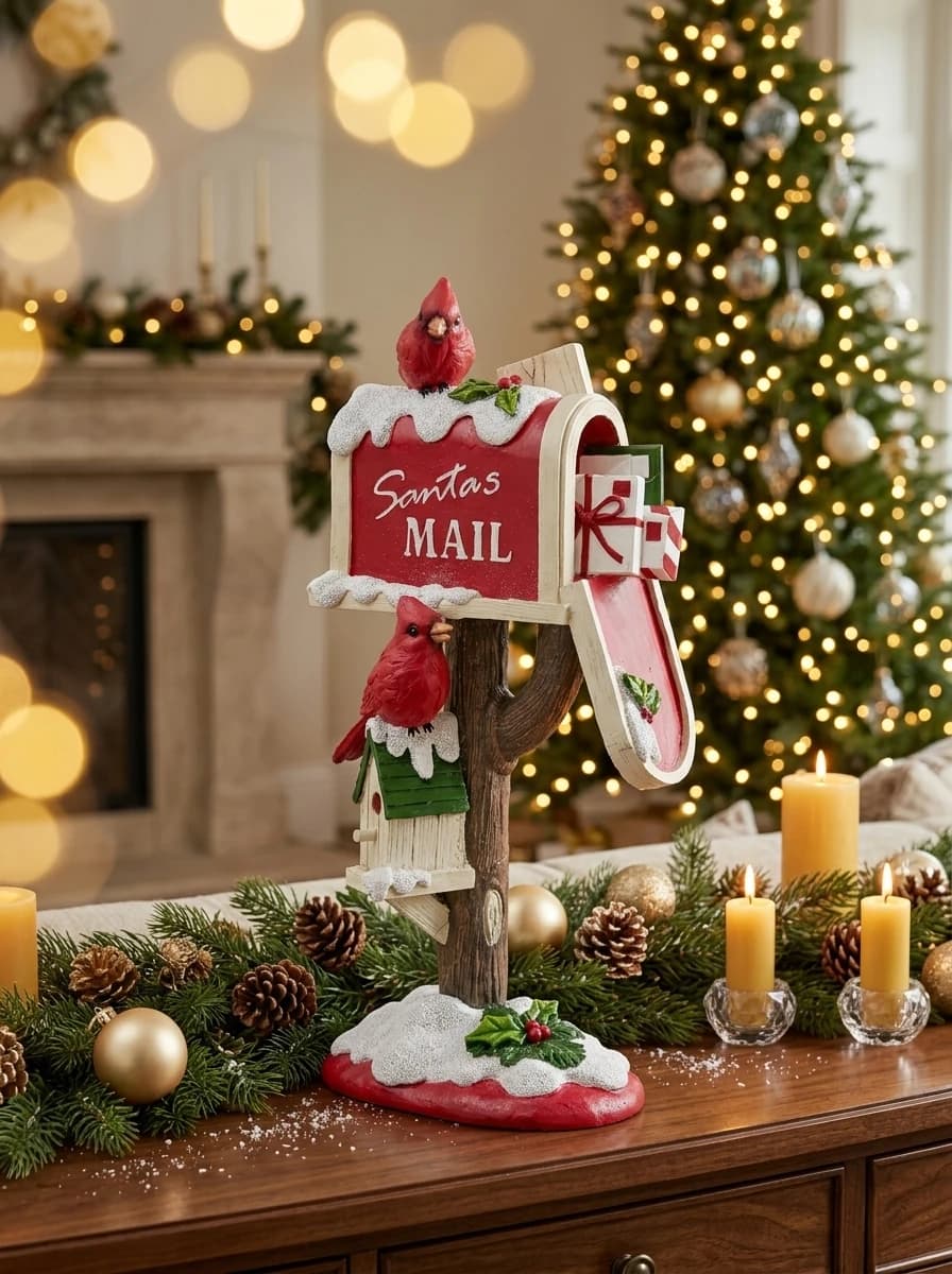 Santa's Mailbox with Cardinals thumbnail 5
