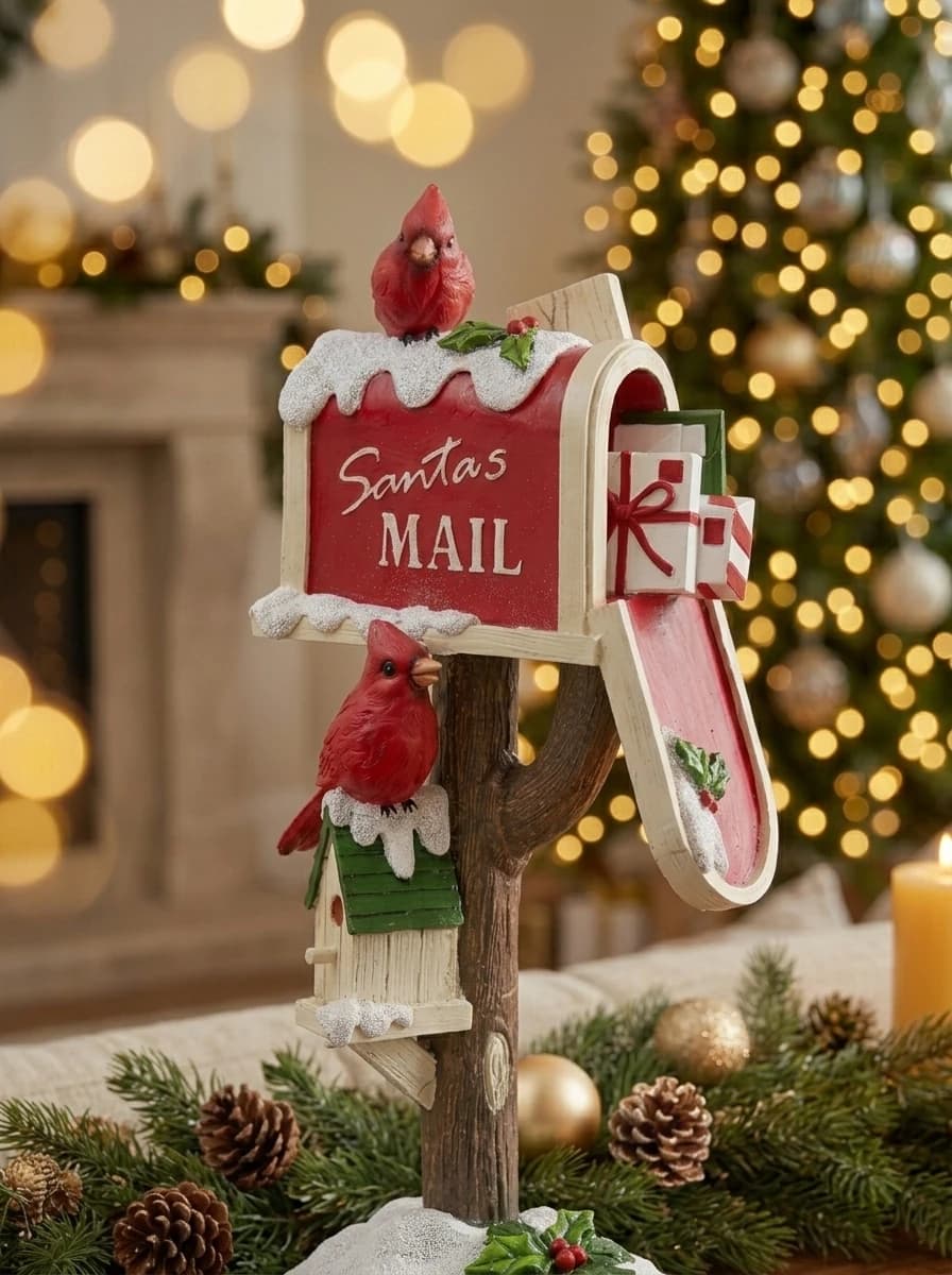 Santa's Mailbox with Cardinals thumbnail 6