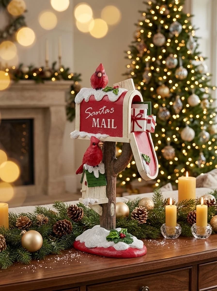 Santa's Mailbox with Cardinals thumbnail 7