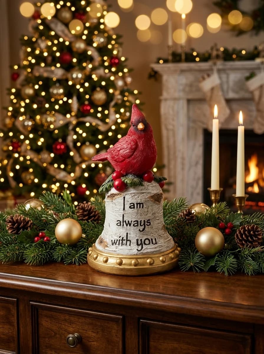 Cardinal Sentiment Bell Ornament thumbnail 2