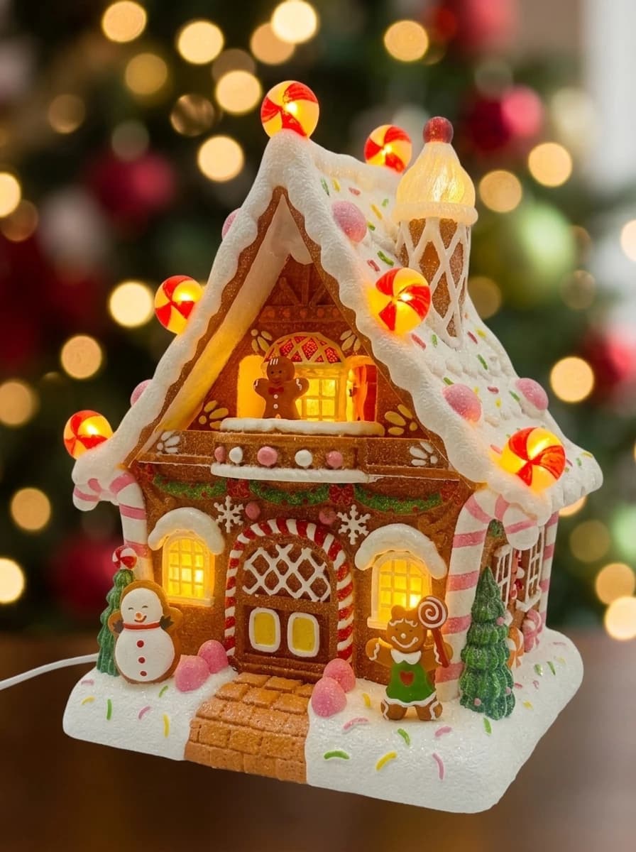 LED Musical Gingerbread House thumbnail 2