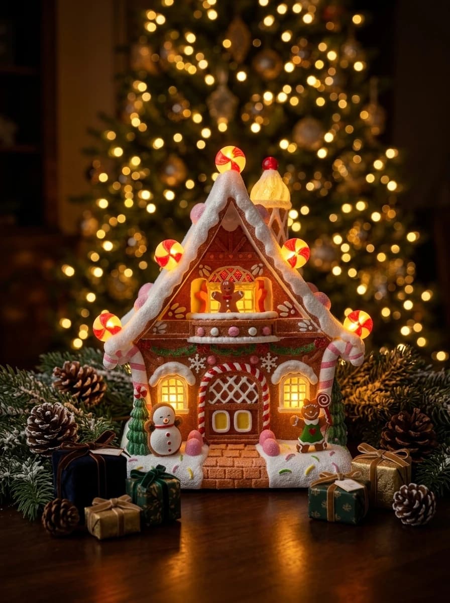 LED Musical Gingerbread House thumbnail 3