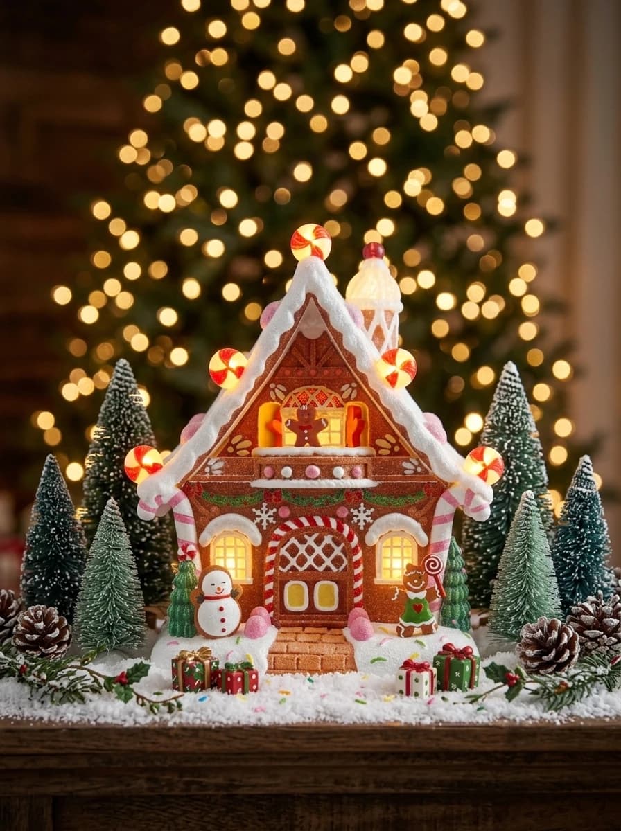 LED Musical Gingerbread House thumbnail 5