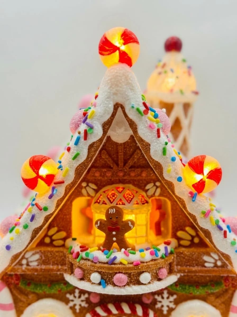 LED Musical Gingerbread House thumbnail 7