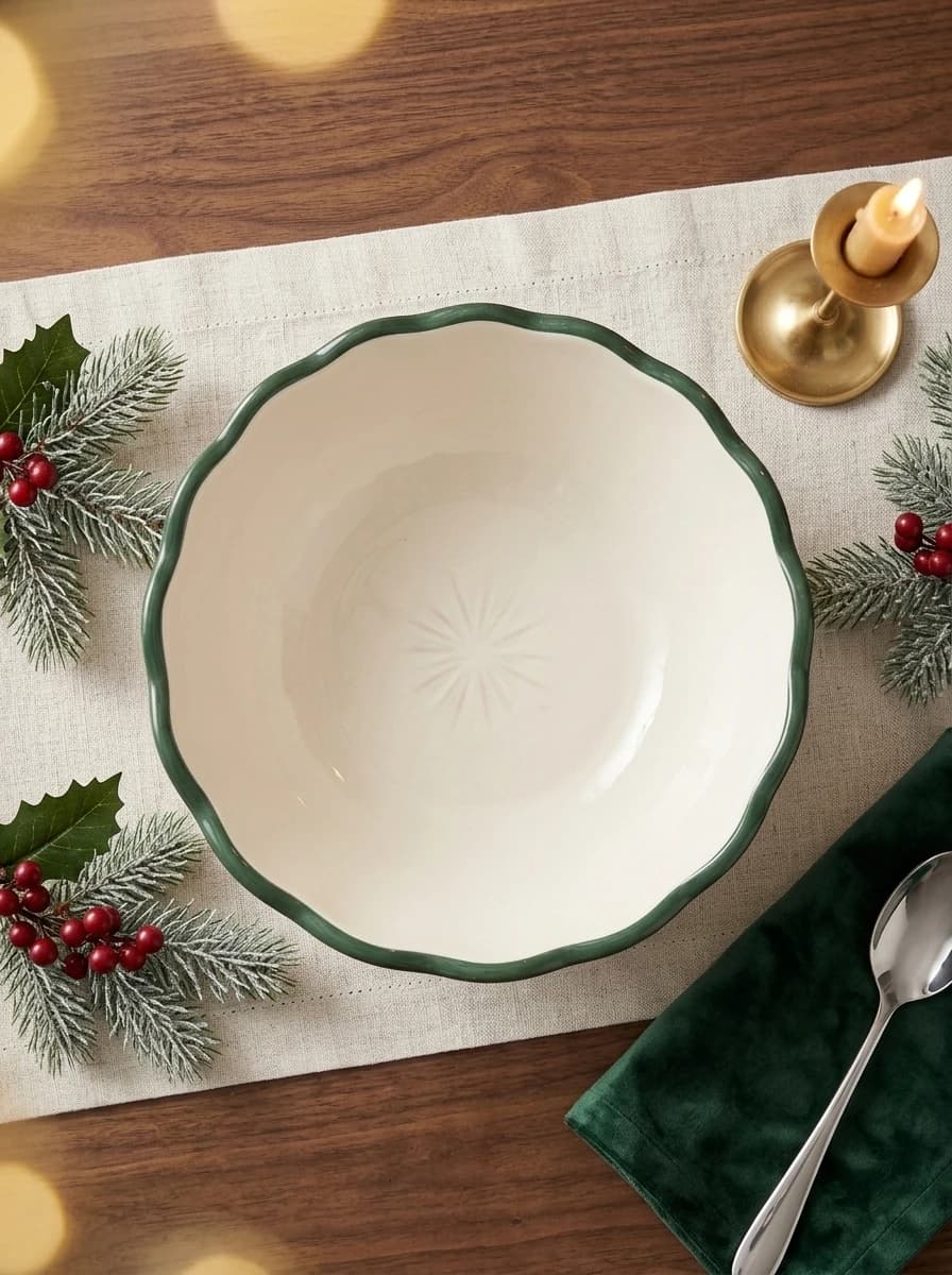Striped Christmas Candy Bowl