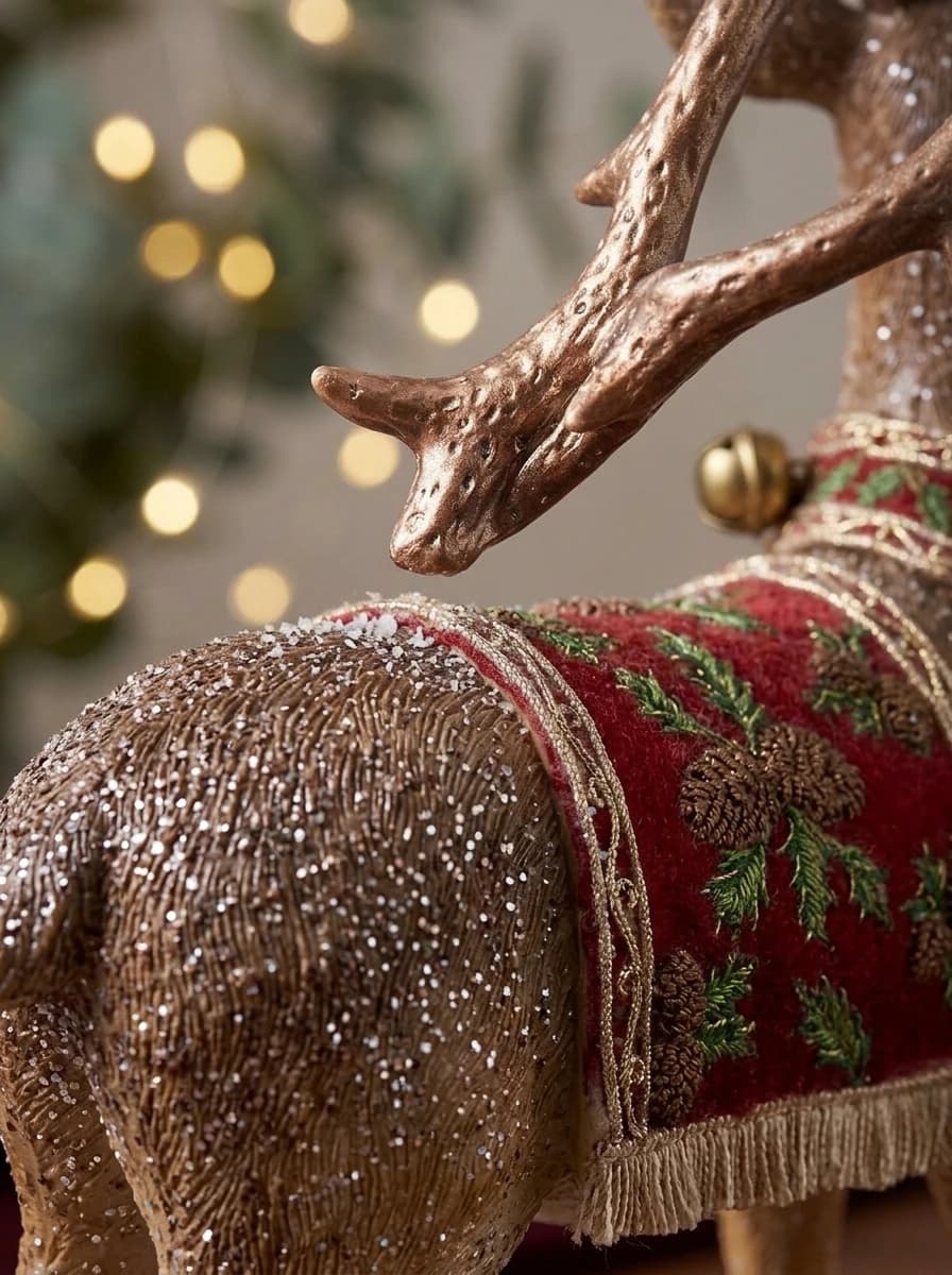 Glitter Reindeer with Festive Saddle Blanket thumbnail 2