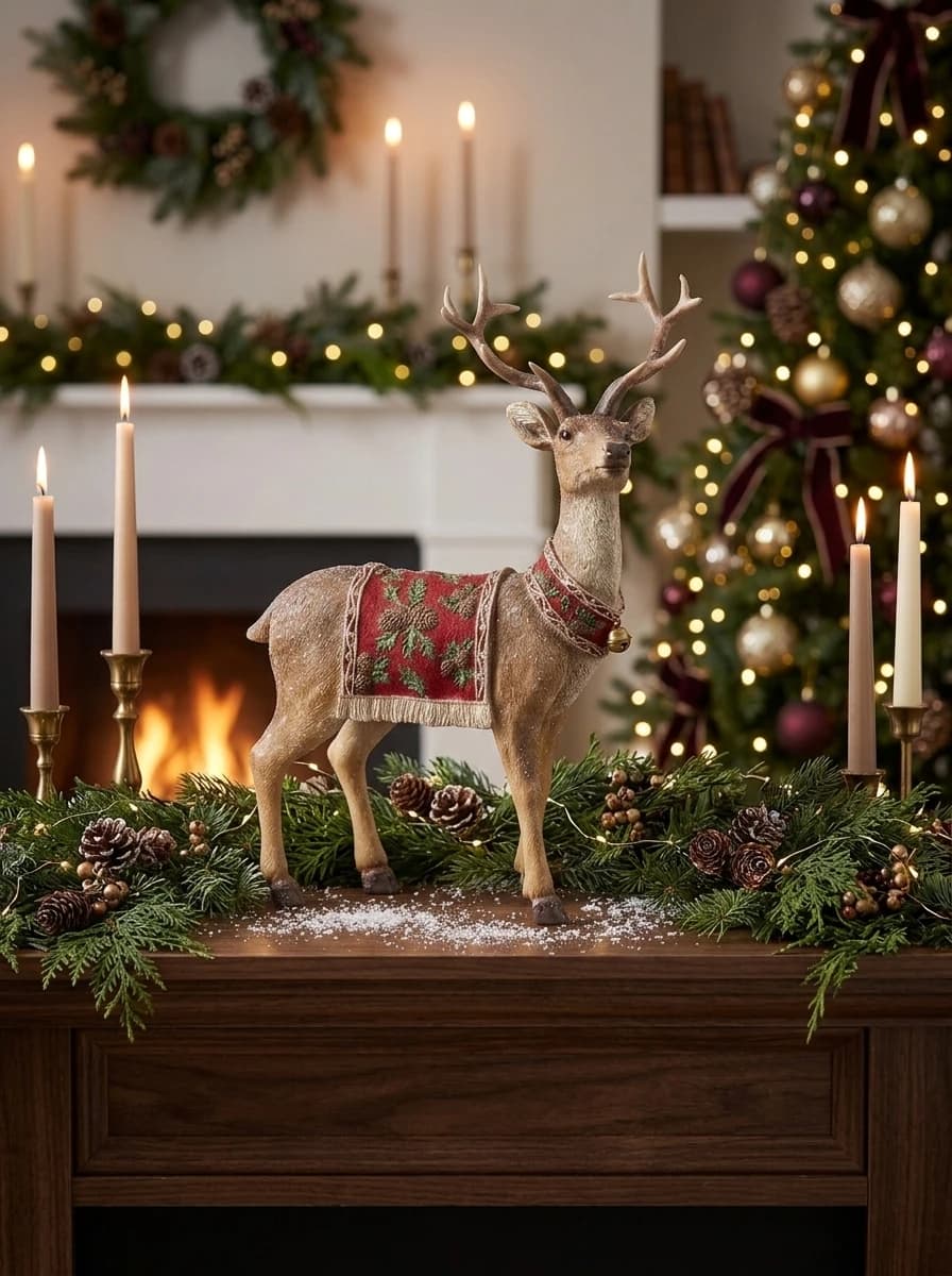 Glitter Reindeer with Festive Saddle Blanket thumbnail 4