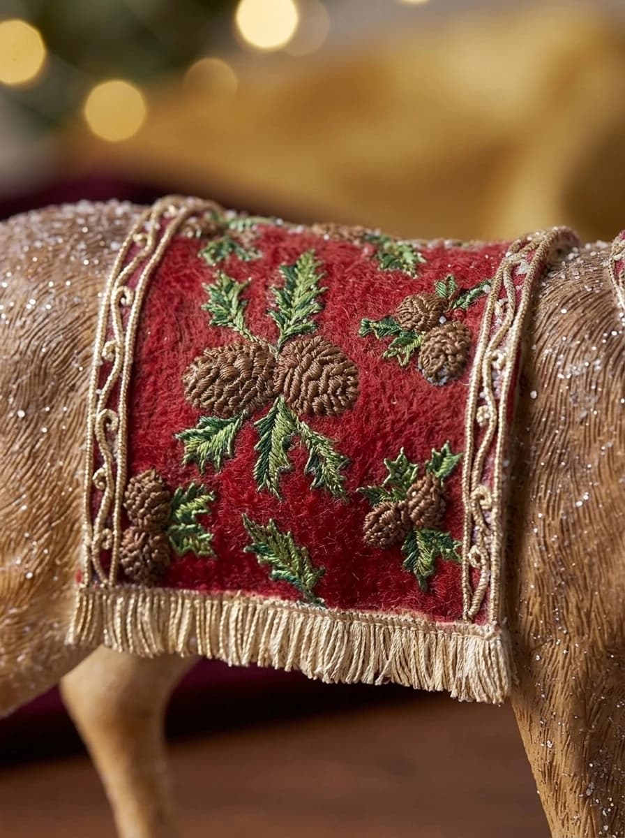 Glitter Reindeer with Festive Saddle Blanket thumbnail 5