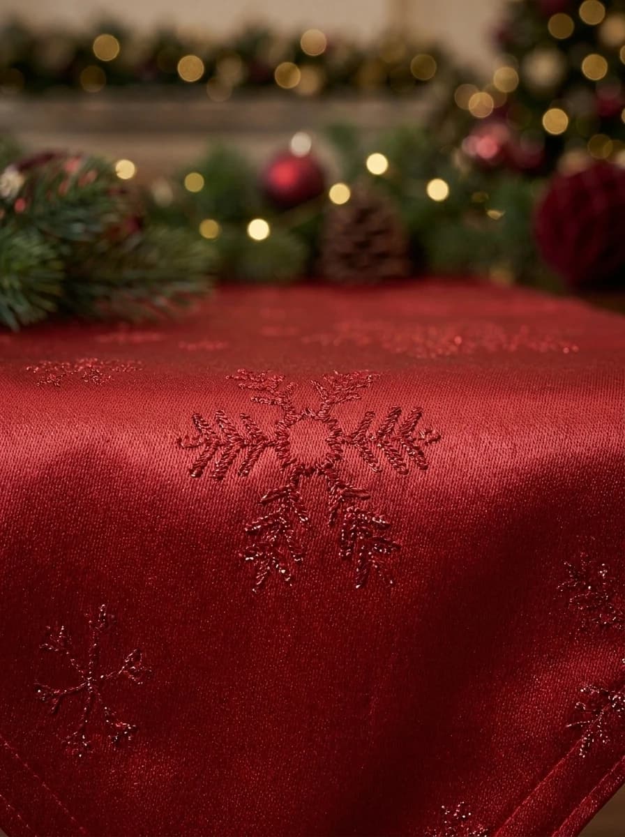 Red Snowflake Table Runner thumbnail 5