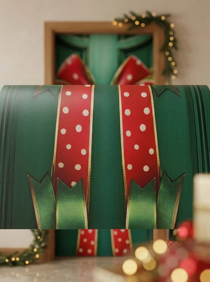 Christmas Bow Door Cover thumbnail 3
