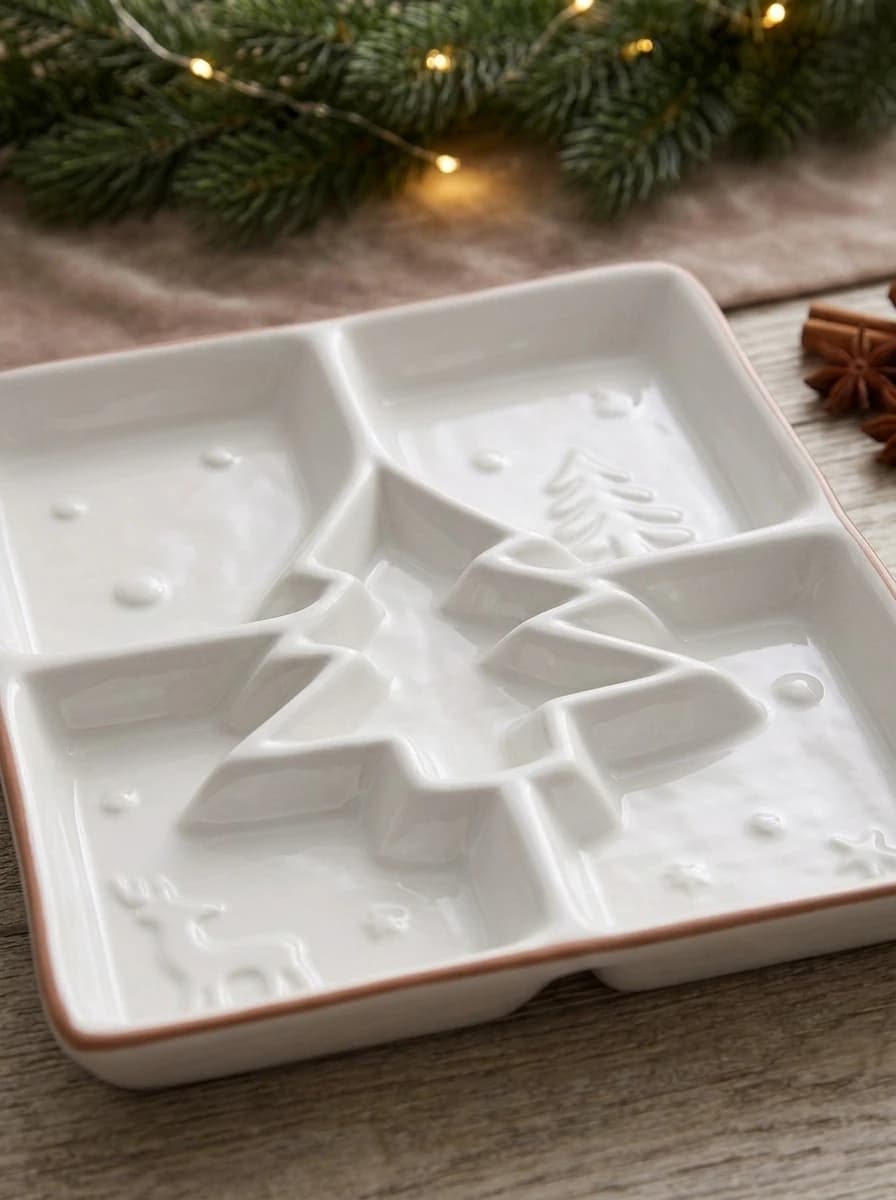 Christmas Divided Serving Platter