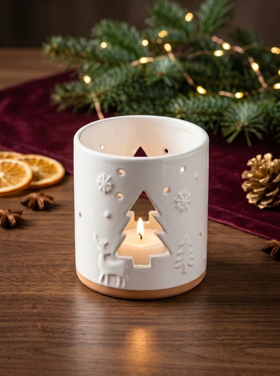 Ceramic Tree Votive Holder