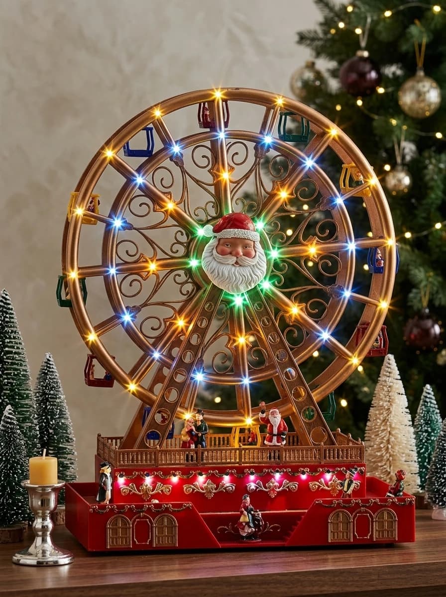 Animated LED Christmas Ferris Wheel thumbnail 2