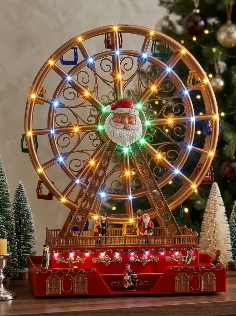 Animated LED Christmas Ferris Wheel thumbnail 3