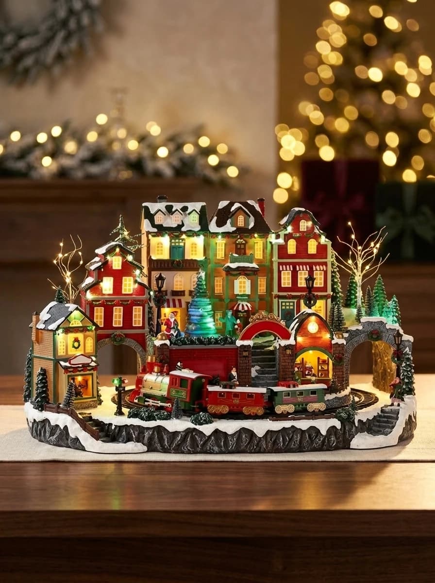 Animated LED Christmas Village