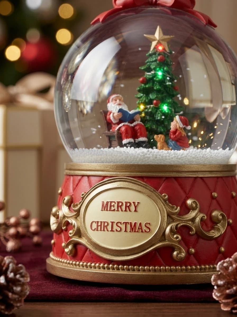 Musical Snow-Blowing Globe (Santa) thumbnail 2