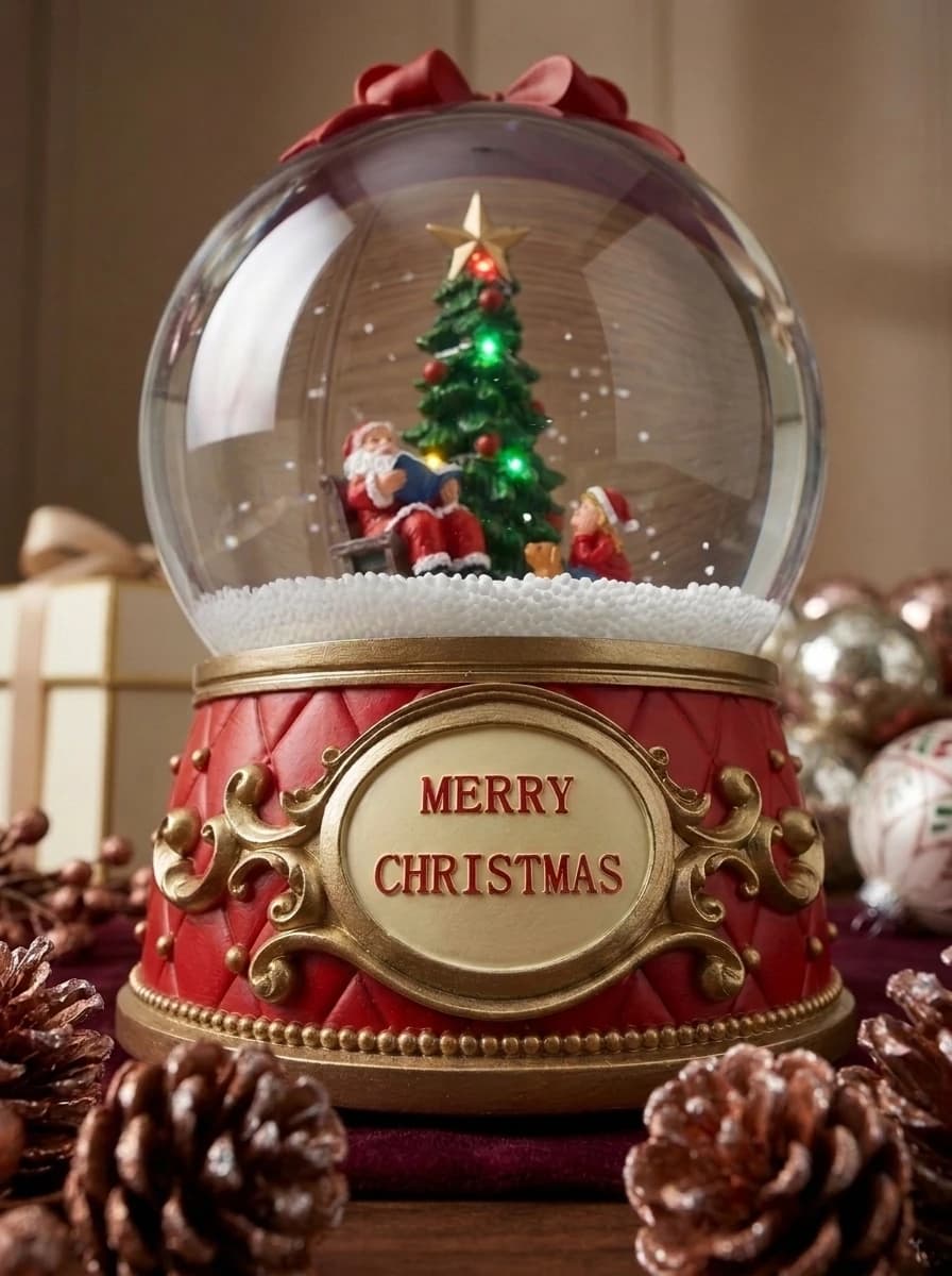 Musical Snow-Blowing Globe (Santa) thumbnail 4