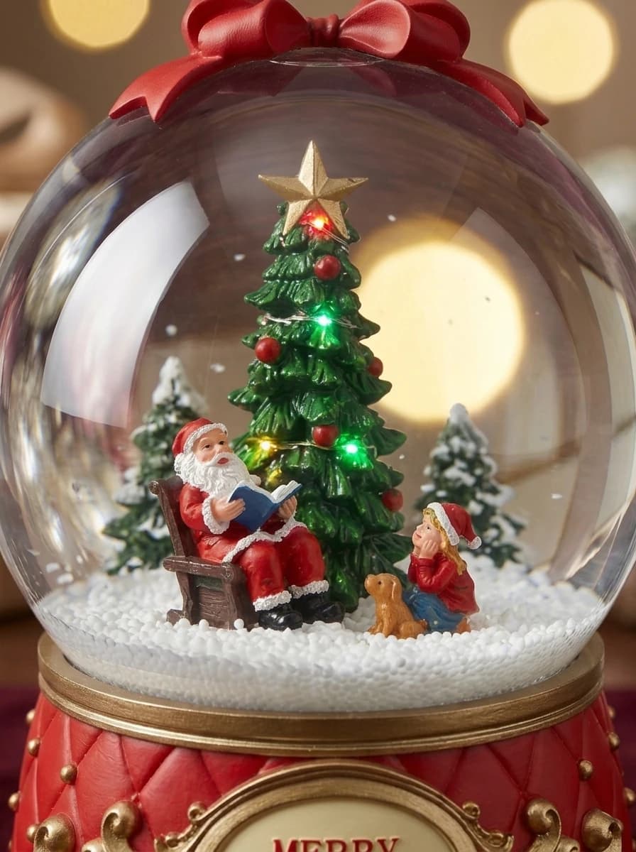 Musical Snow-Blowing Globe (Santa) thumbnail 5