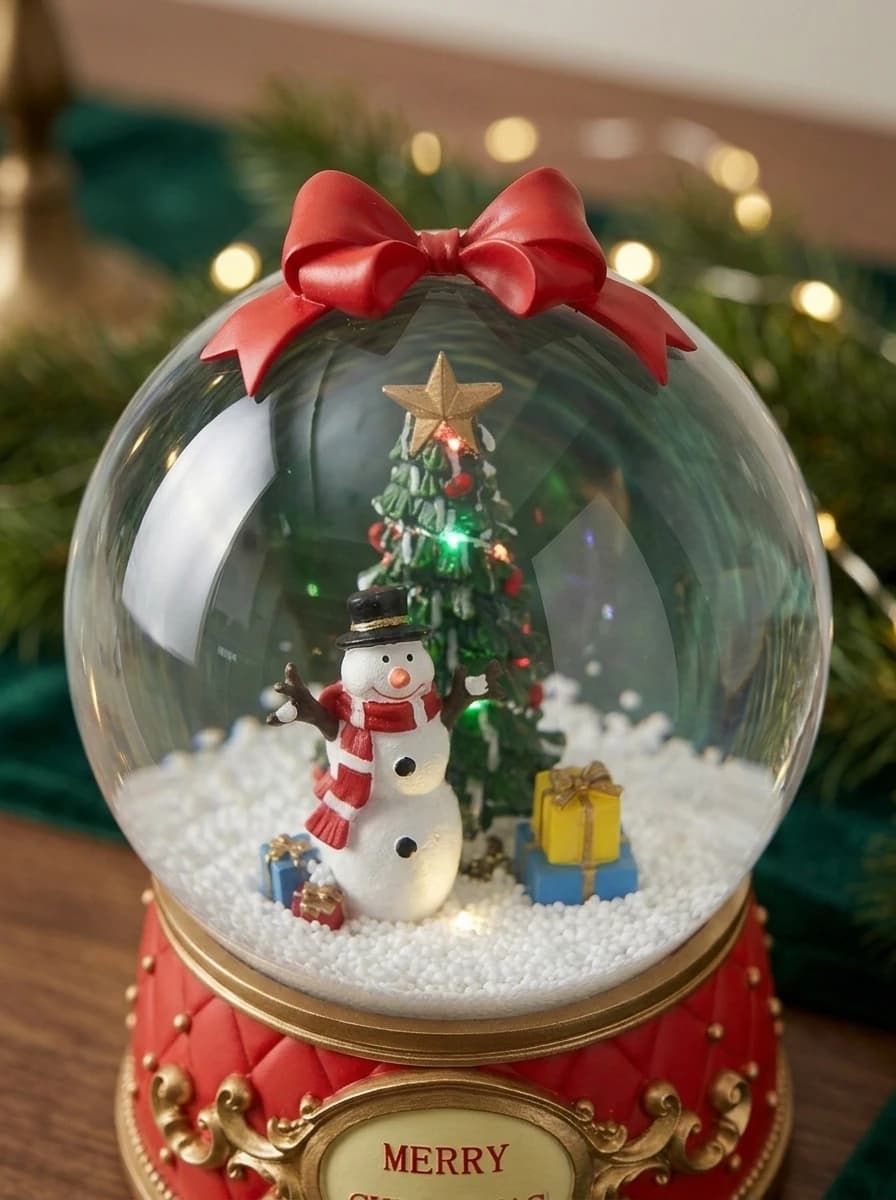 Musical Snow-Blowing Globe (Snowman) thumbnail 3
