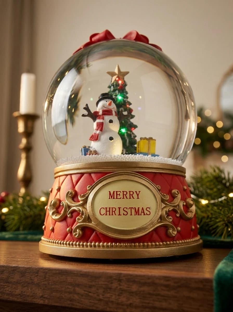 Musical Snow-Blowing Globe (Snowman) thumbnail 4