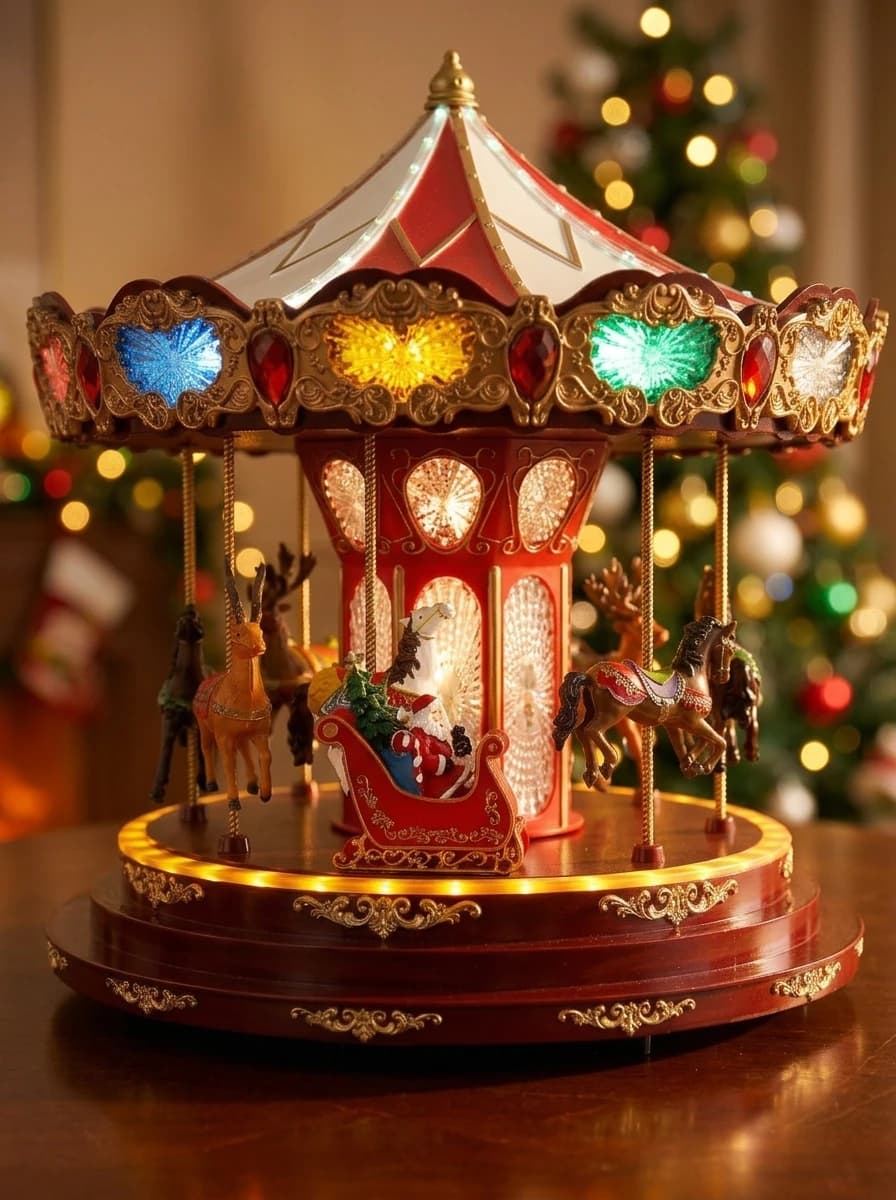 Animated LED Christmas Carousel