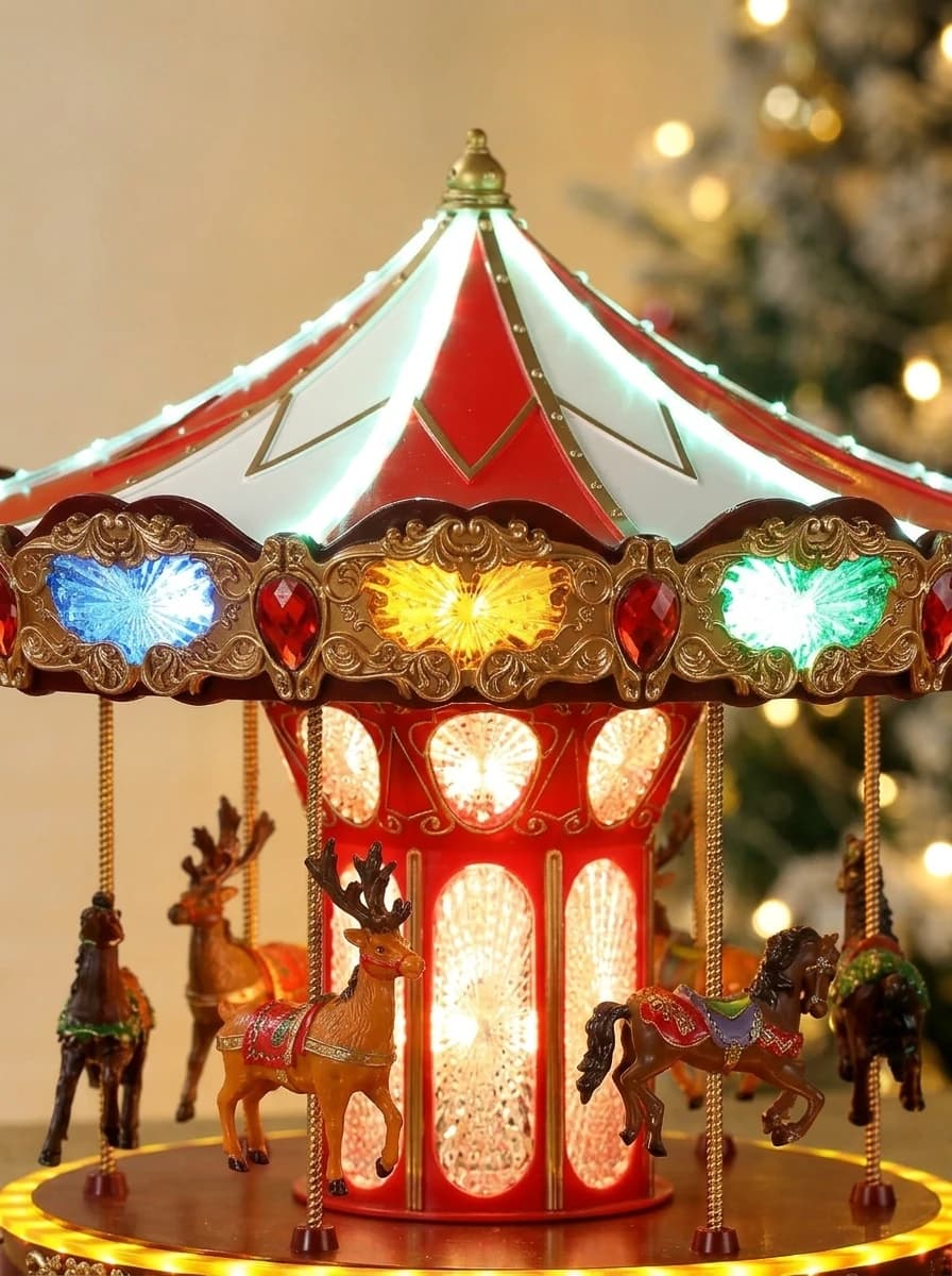 Animated LED Christmas Carousel thumbnail 2