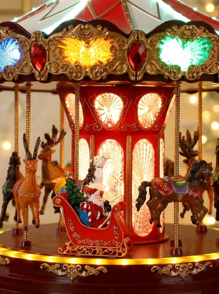 Animated LED Christmas Carousel thumbnail 4