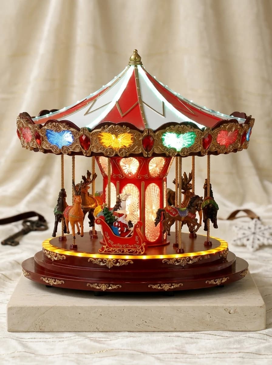 Animated LED Christmas Carousel thumbnail 6