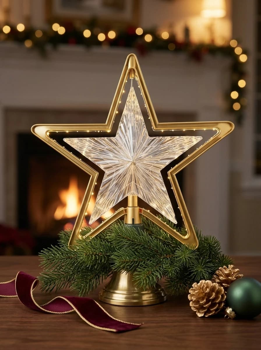 LED Rotating Star Tree Topper