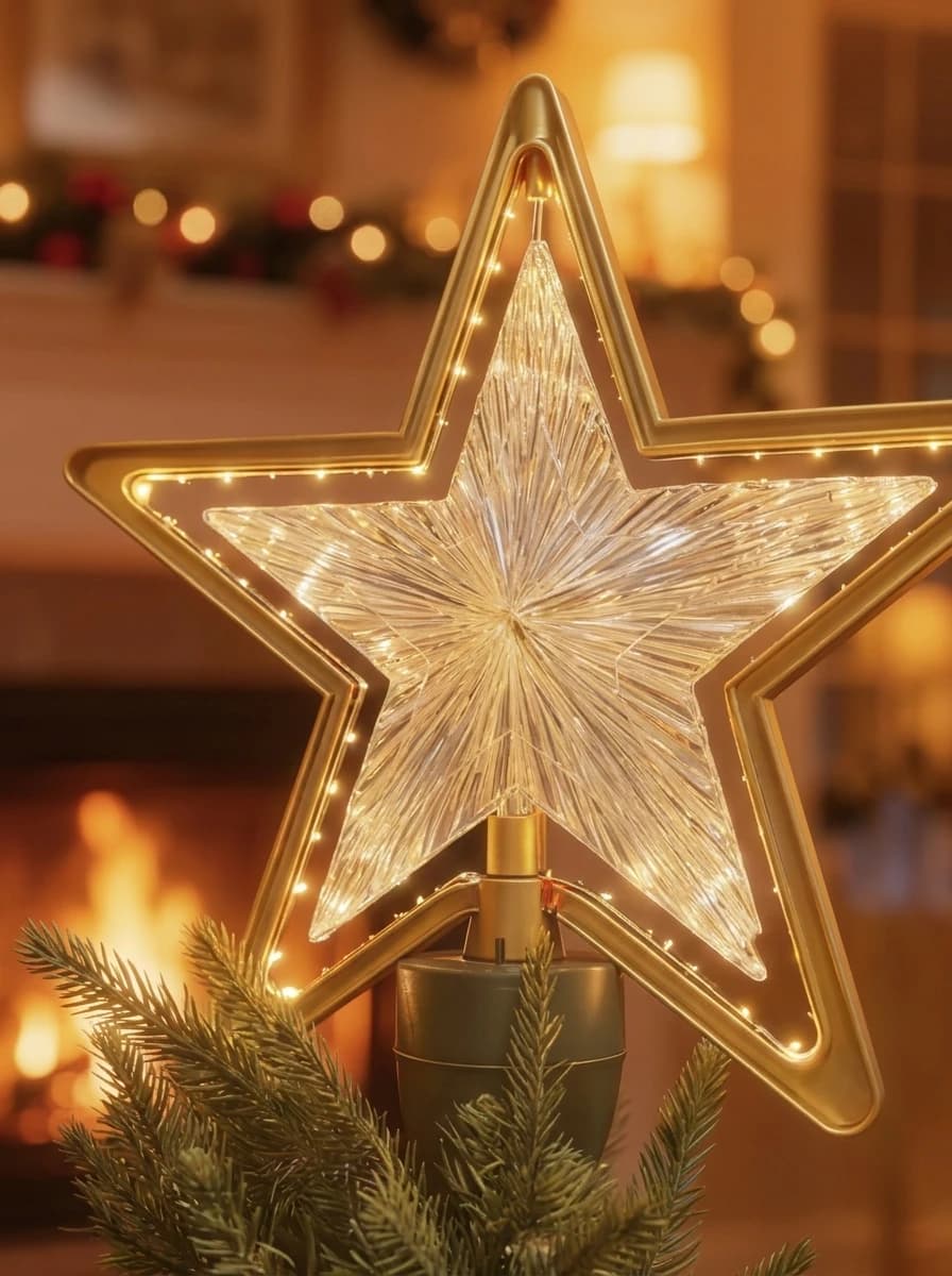 LED Rotating Star Tree Topper thumbnail 2