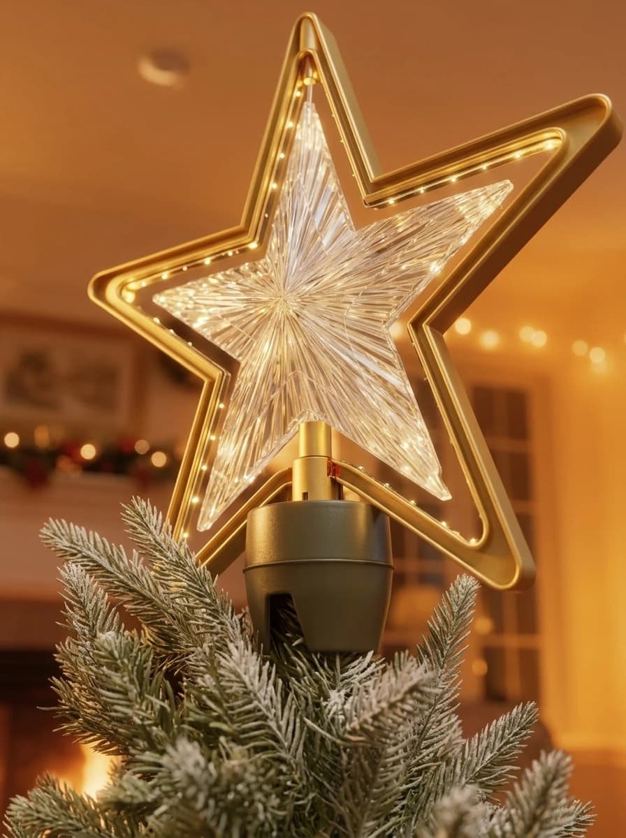 LED Rotating Star Tree Topper thumbnail 3