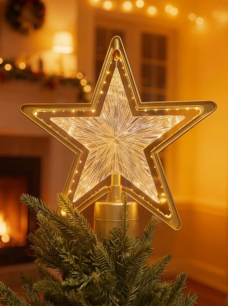 LED Rotating Star Tree Topper thumbnail 5