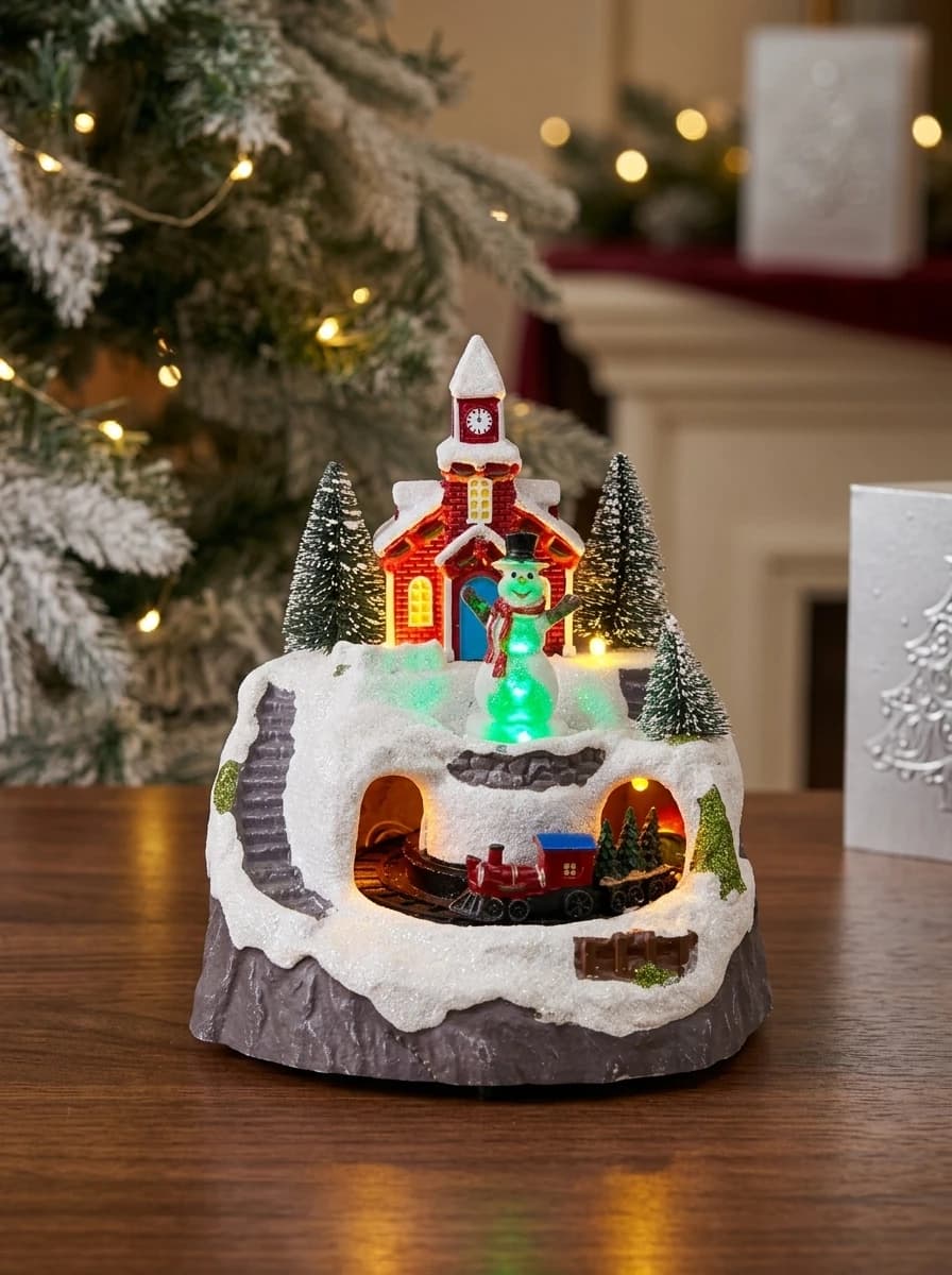 Animated LED Village Church