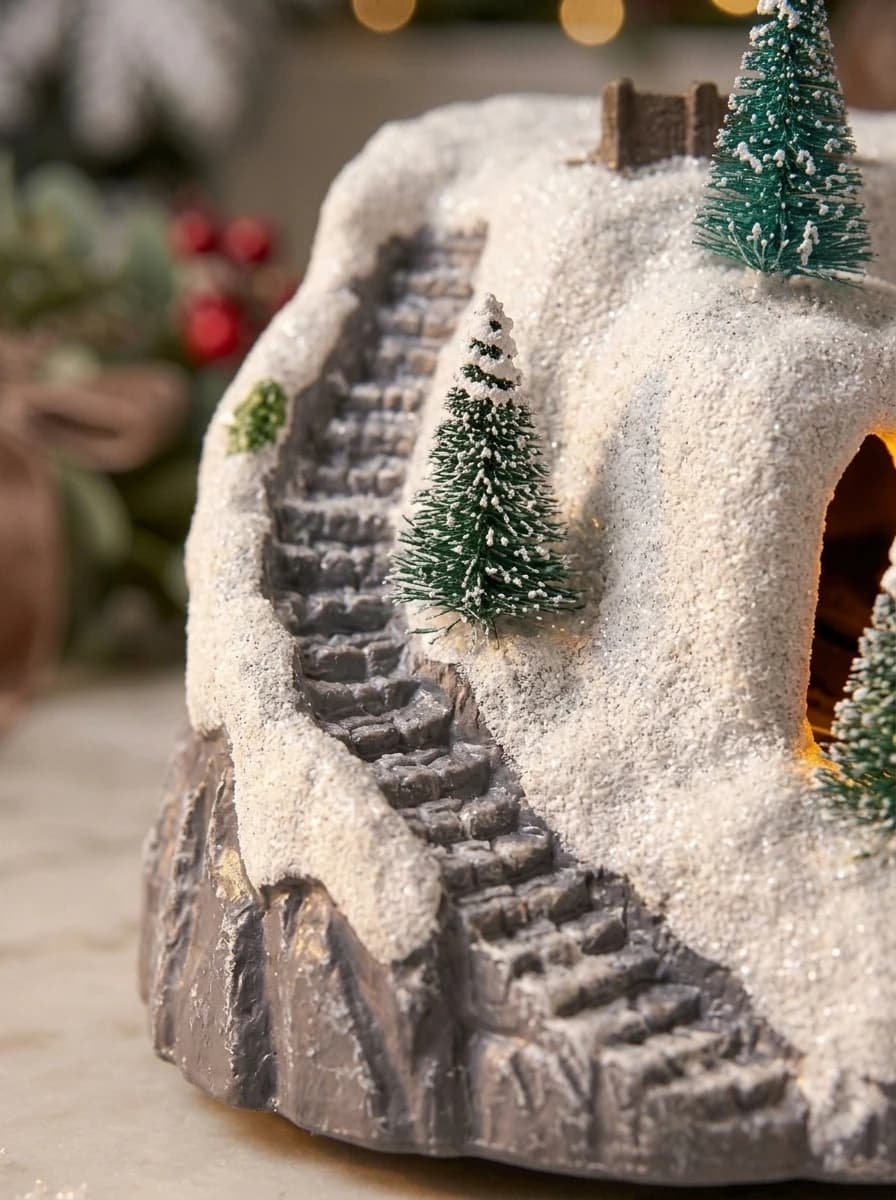 Animated LED Village Cottage with Train thumbnail 3