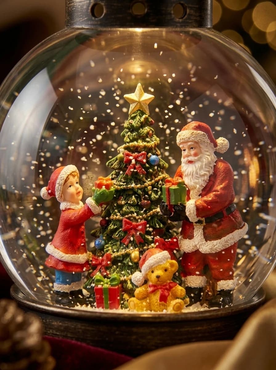 Santa Lantern Snow Globe thumbnail 4